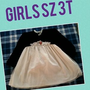 New girls 3t black n white dress